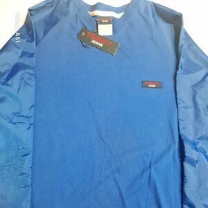 Vintage Tommy Jeans Blue Long Sleeve Shirt Windbreaker Hybrid Zip Sleeves S